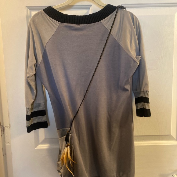 Faded Glory Gray and Black Tunic Dress - Picture 2 of 3